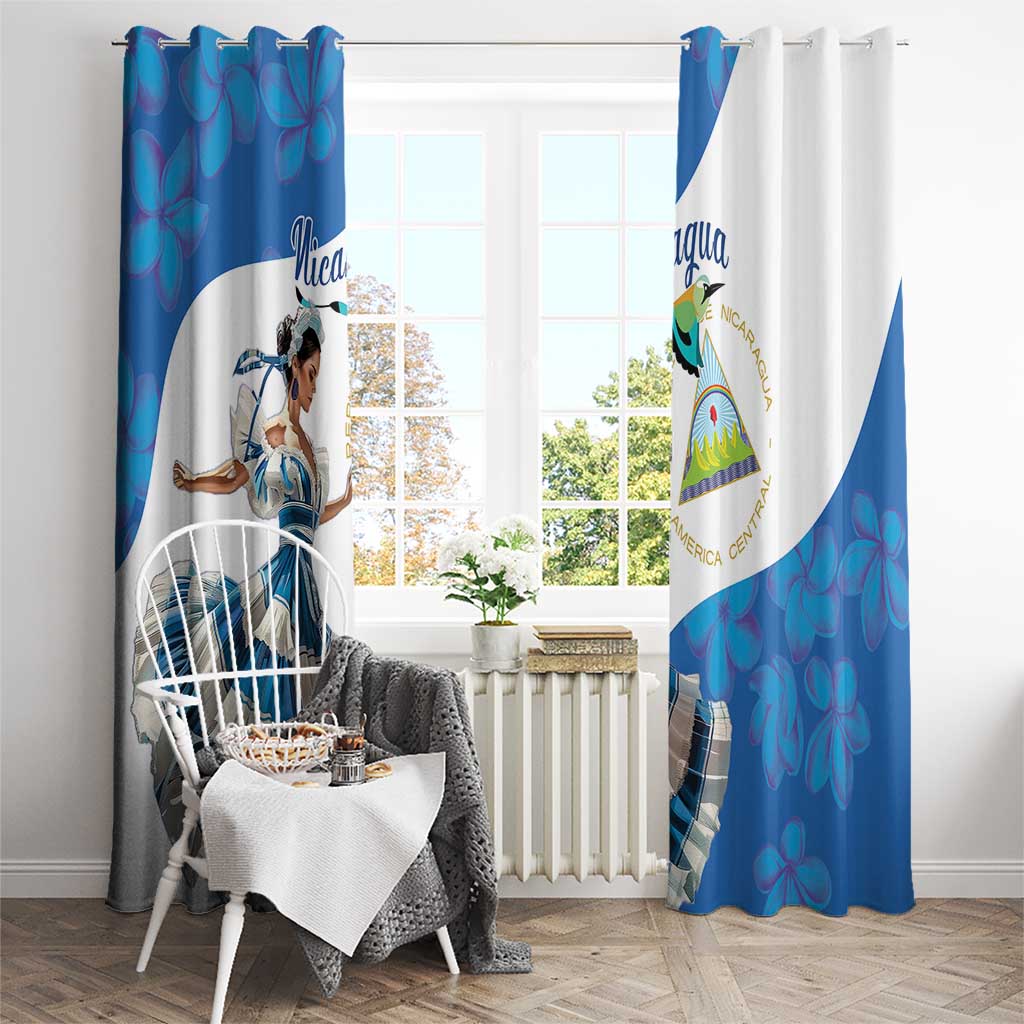 Felices Fiestas Patrias Nicaragua Window Curtain Bailes Nicaraguan Girl - Wonder Print Shop