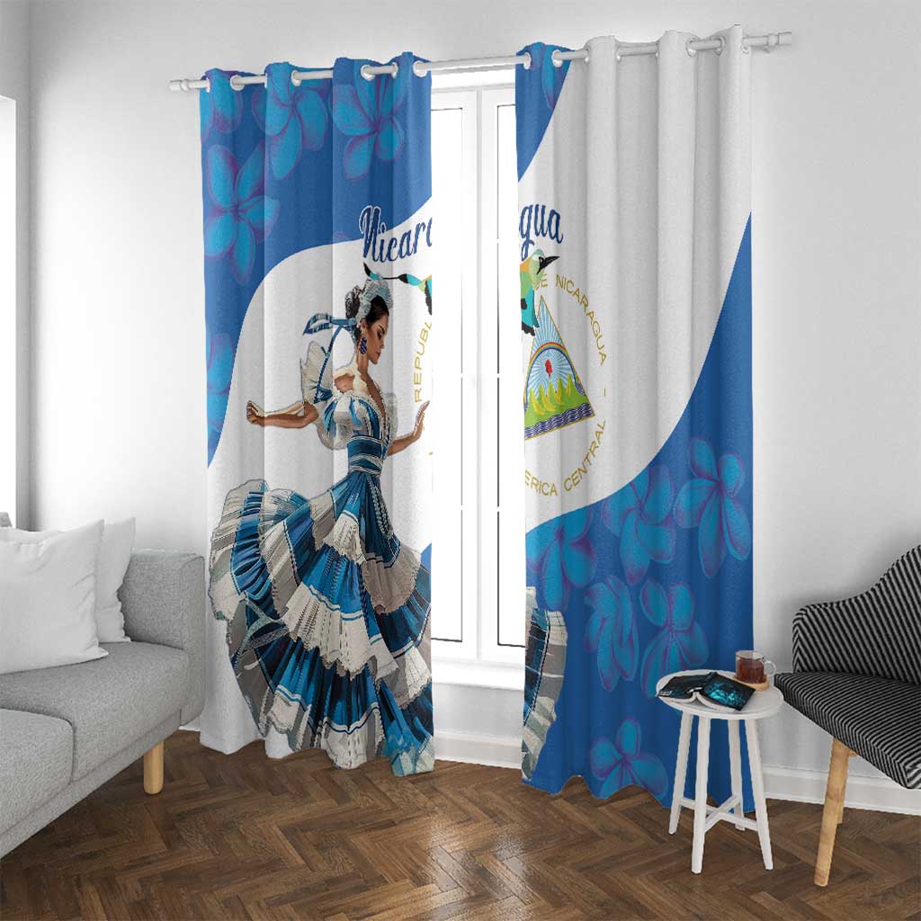 Felices Fiestas Patrias Nicaragua Window Curtain Bailes Nicaraguan Girl - Wonder Print Shop
