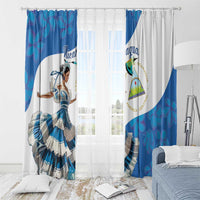 Felices Fiestas Patrias Nicaragua Window Curtain Bailes Nicaraguan Girl - Wonder Print Shop