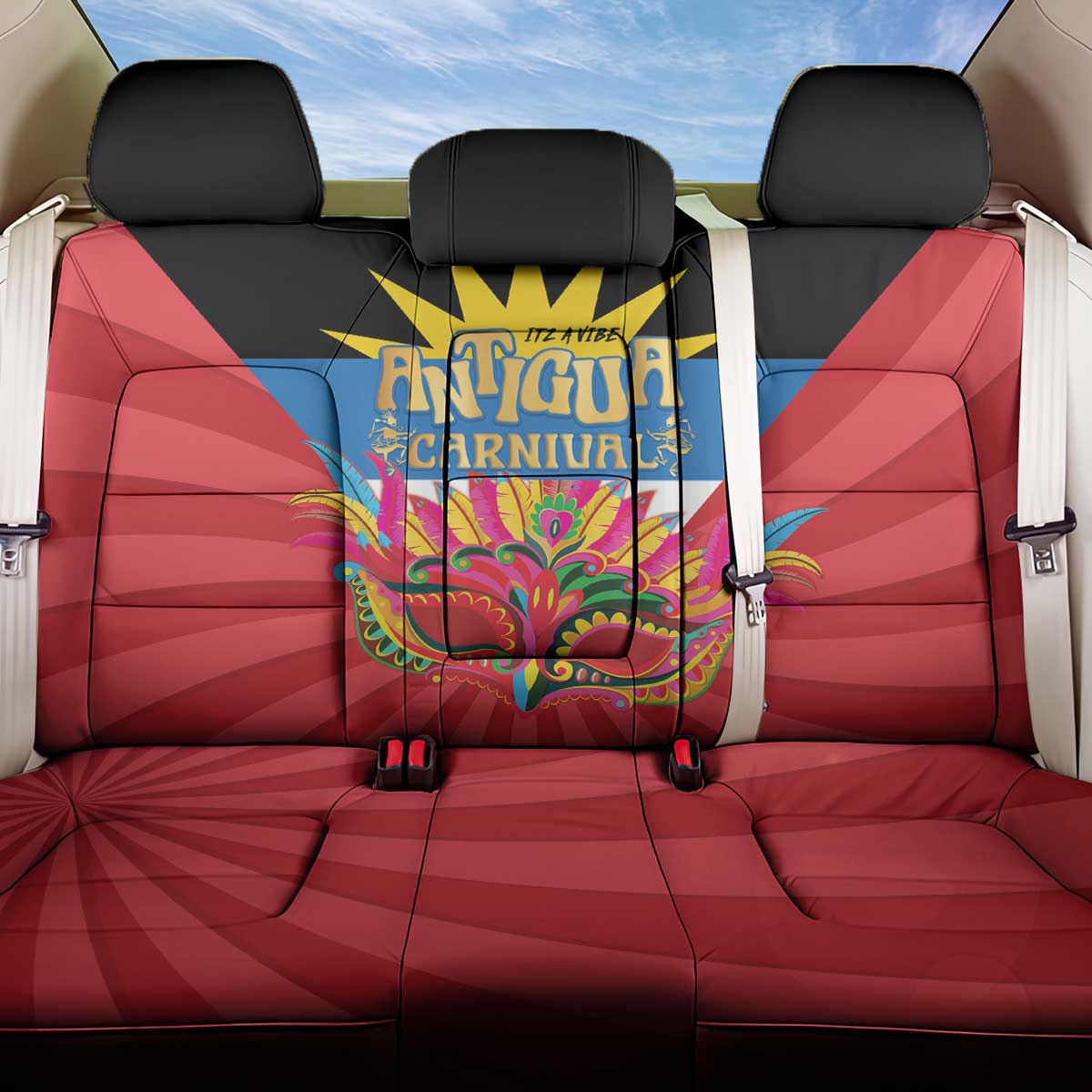 Antigua Carnival Back Car Seat Cover Greatest Summer Festival Of Caribbean - Wonder Print Shop