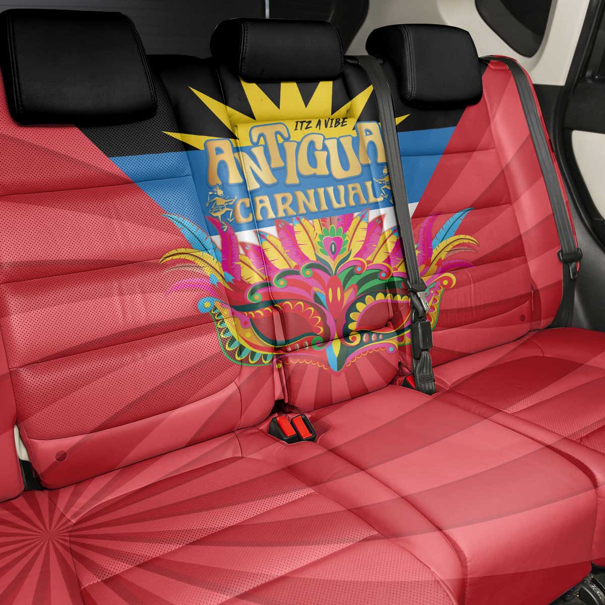 Antigua Carnival Back Car Seat Cover Greatest Summer Festival Of Caribbean - Wonder Print Shop