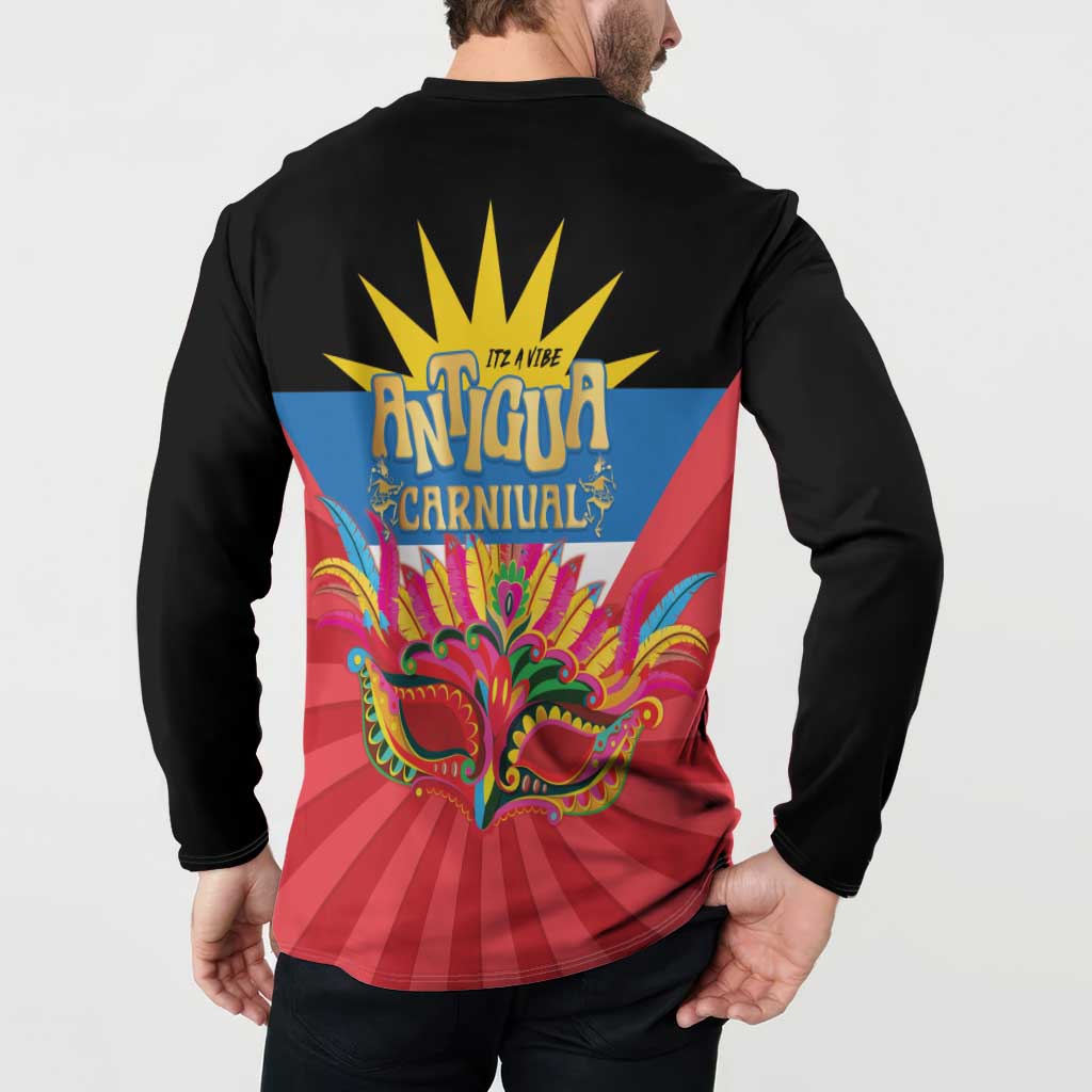 Antigua Carnival Button Sweatshirt Greatest Summer Festival Of Caribbean LT14