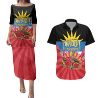 Antigua Carnival Couples Matching Puletasi and Hawaiian Shirt Greatest Summer Festival Of Caribbean LT14