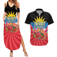Antigua Carnival Couples Matching Summer Maxi Dress and Hawaiian Shirt Greatest Summer Festival Of Caribbean LT14