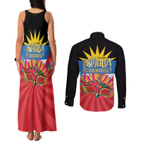 Antigua Carnival Couples Matching Tank Maxi Dress and Long Sleeve Button Shirt Greatest Summer Festival Of Caribbean LT14