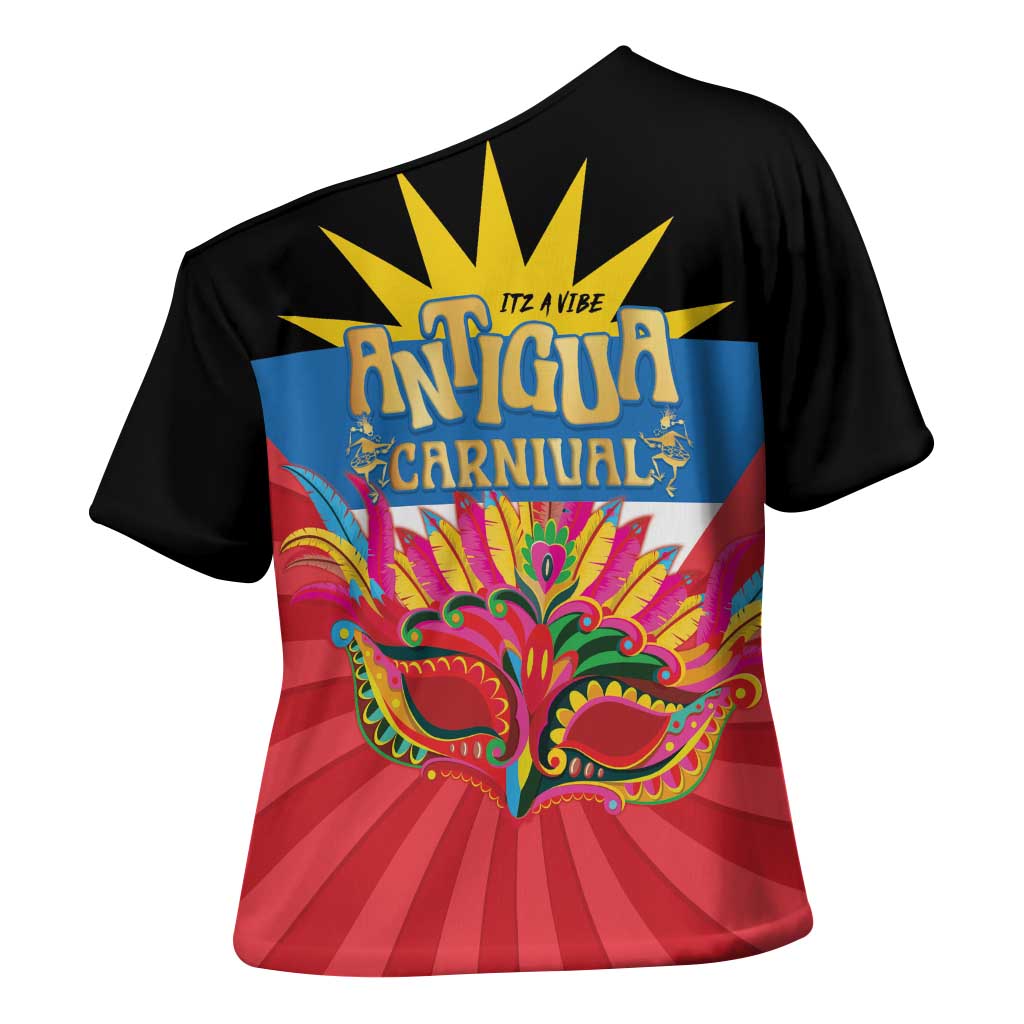 Antigua Carnival Cross Shoulder Shirt Greatest Summer Festival Of Caribbean - Wonder Print Shop
