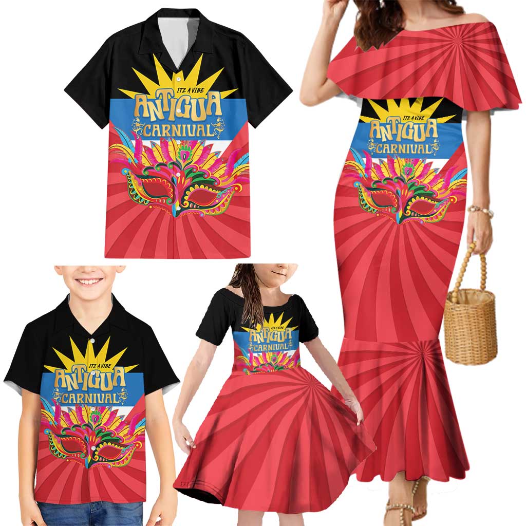 Antigua Carnival Family Matching Mermaid Dress and Hawaiian Shirt Greatest Summer Festival Of Caribbean LT14