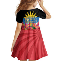 Antigua Carnival Family Matching Off The Shoulder Long Sleeve Dress and Hawaiian Shirt Greatest Summer Festival Of Caribbean LT14