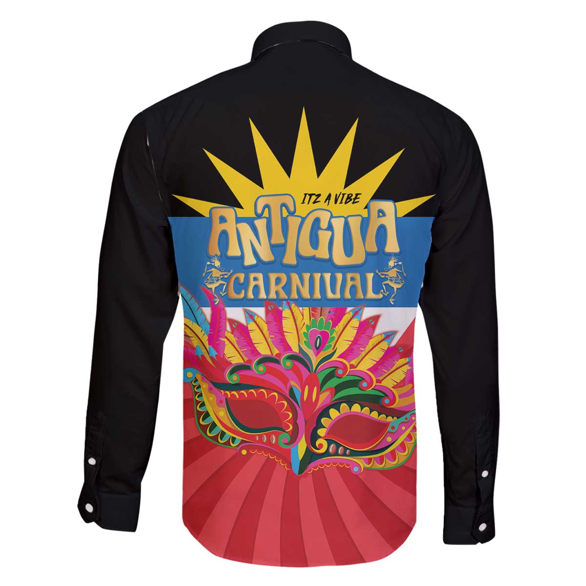 Antigua Carnival Family Matching Off The Shoulder Long Sleeve Dress and Hawaiian Shirt Greatest Summer Festival Of Caribbean LT14