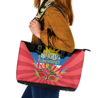 Antigua Carnival Leather Tote Bag Greatest Summer Festival Of Caribbean - Wonder Print Shop