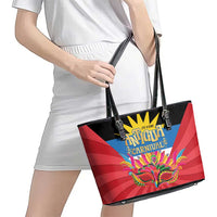 Antigua Carnival Leather Tote Bag Greatest Summer Festival Of Caribbean - Wonder Print Shop