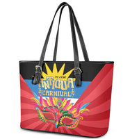 Antigua Carnival Leather Tote Bag Greatest Summer Festival Of Caribbean - Wonder Print Shop