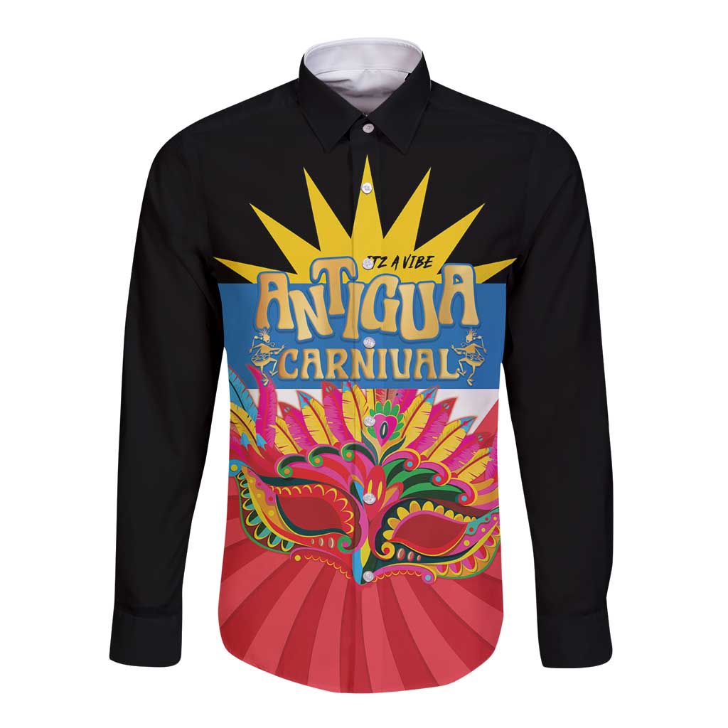 Antigua Carnival Long Sleeve Button Shirt Greatest Summer Festival Of Caribbean LT14