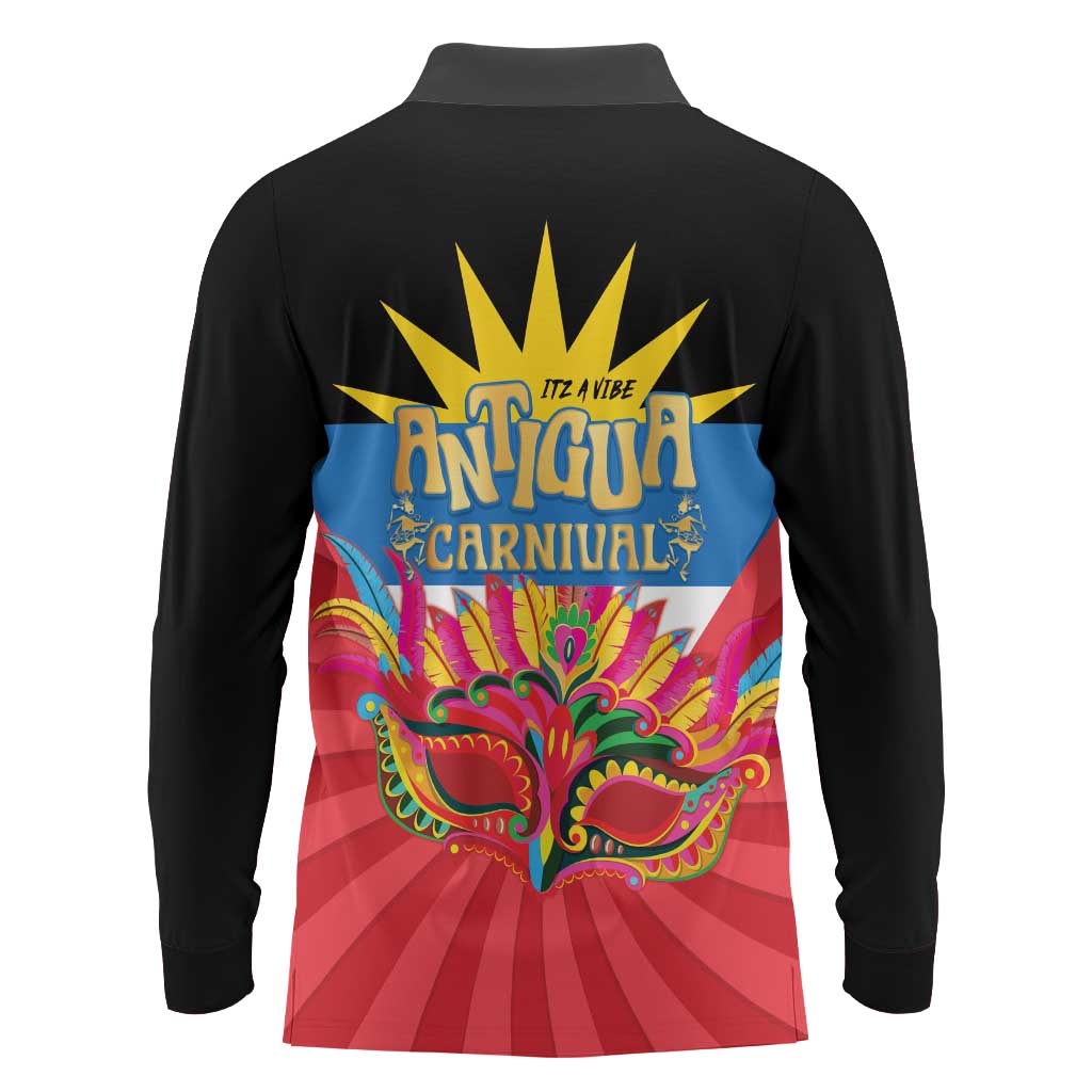 Antigua Carnival Long Sleeve Polo Shirt Greatest Summer Festival Of Caribbean LT14