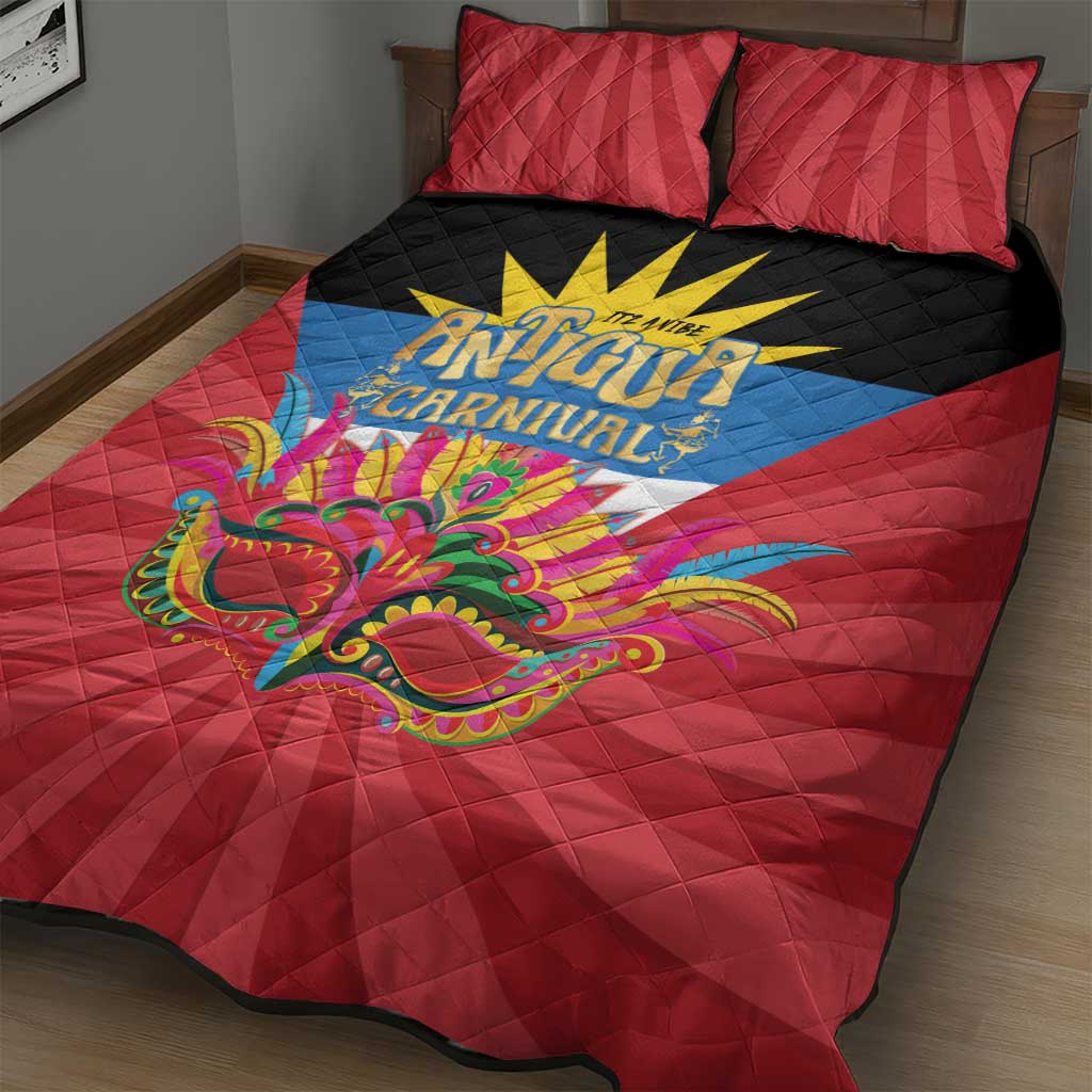 Antigua Carnival Quilt Bed Set Greatest Summer Festival Of Caribbean - Wonder Print Shop