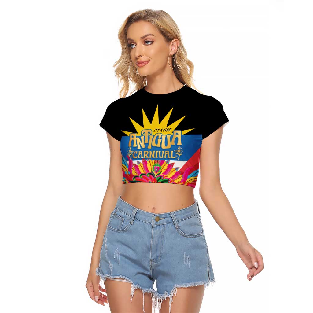 Antigua Carnival Raglan Cropped T Shirt Greatest Summer Festival Of Caribbean LT14