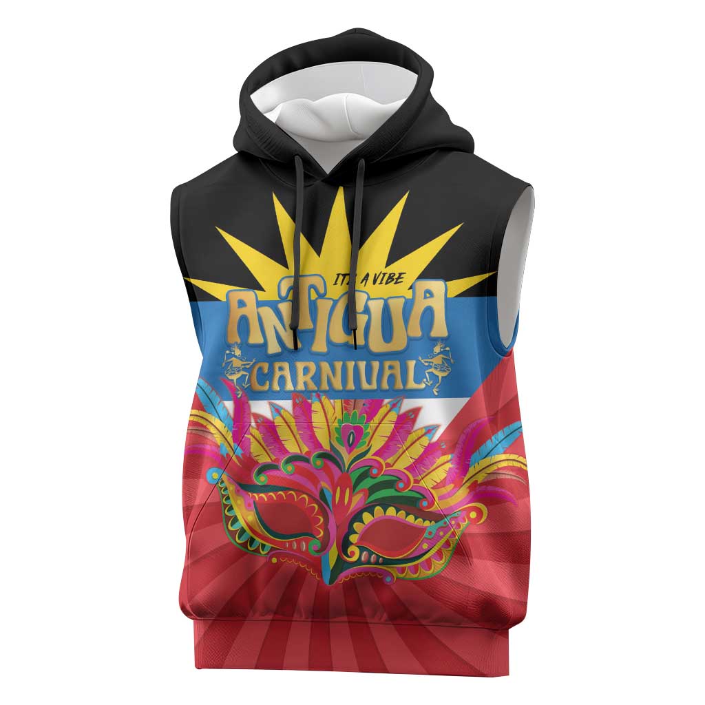 Antigua Carnival Sleeveless Hoodie Greatest Summer Festival Of Caribbean - Wonder Print Shop