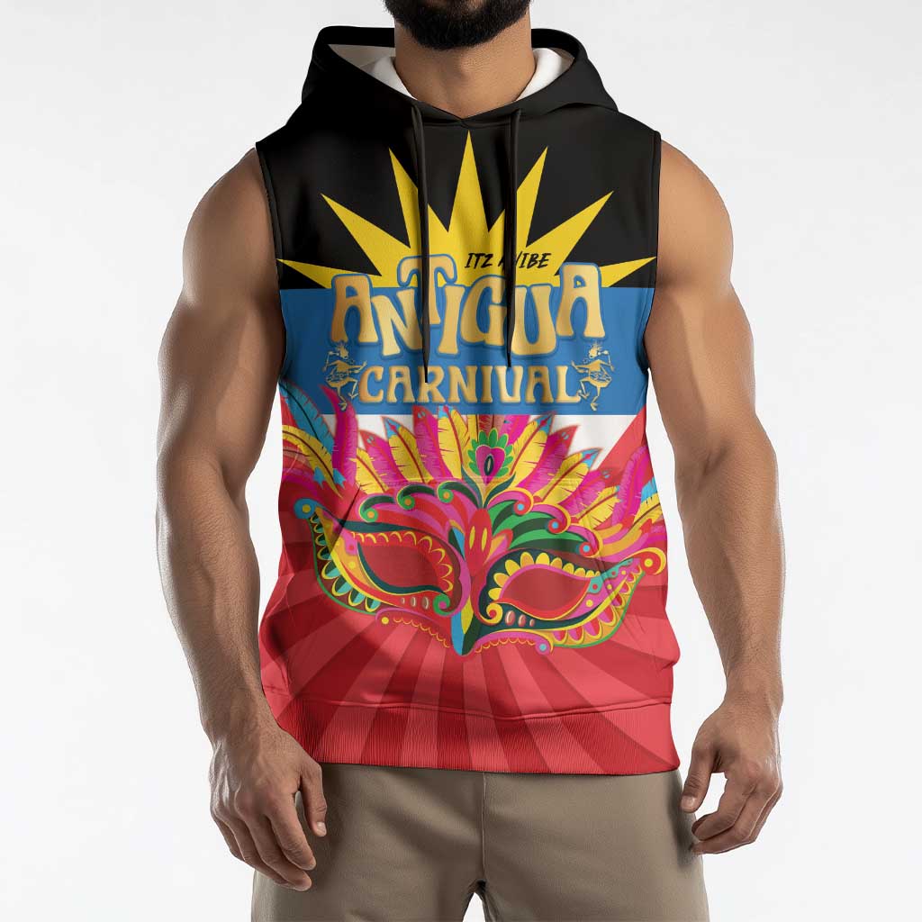Antigua Carnival Sleeveless Hoodie Greatest Summer Festival Of Caribbean - Wonder Print Shop