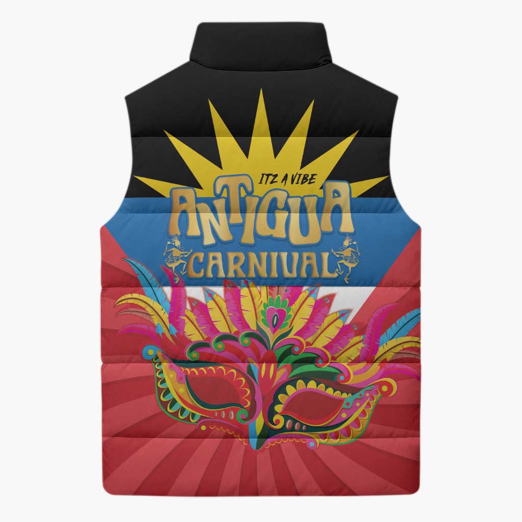 Antigua Carnival Sleeveless Puffer Jacket Greatest Summer Festival Of Caribbean - Wonder Print Shop