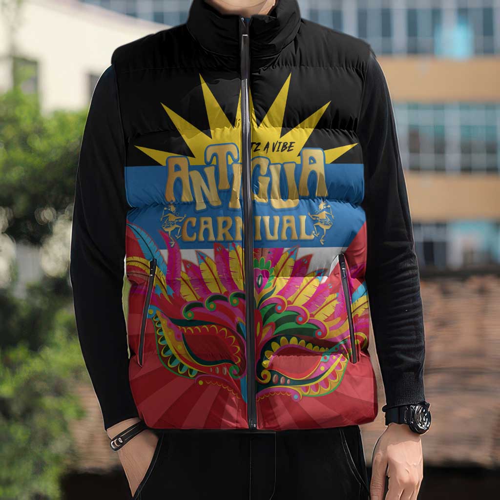 Antigua Carnival Sleeveless Puffer Jacket Greatest Summer Festival Of Caribbean - Wonder Print Shop