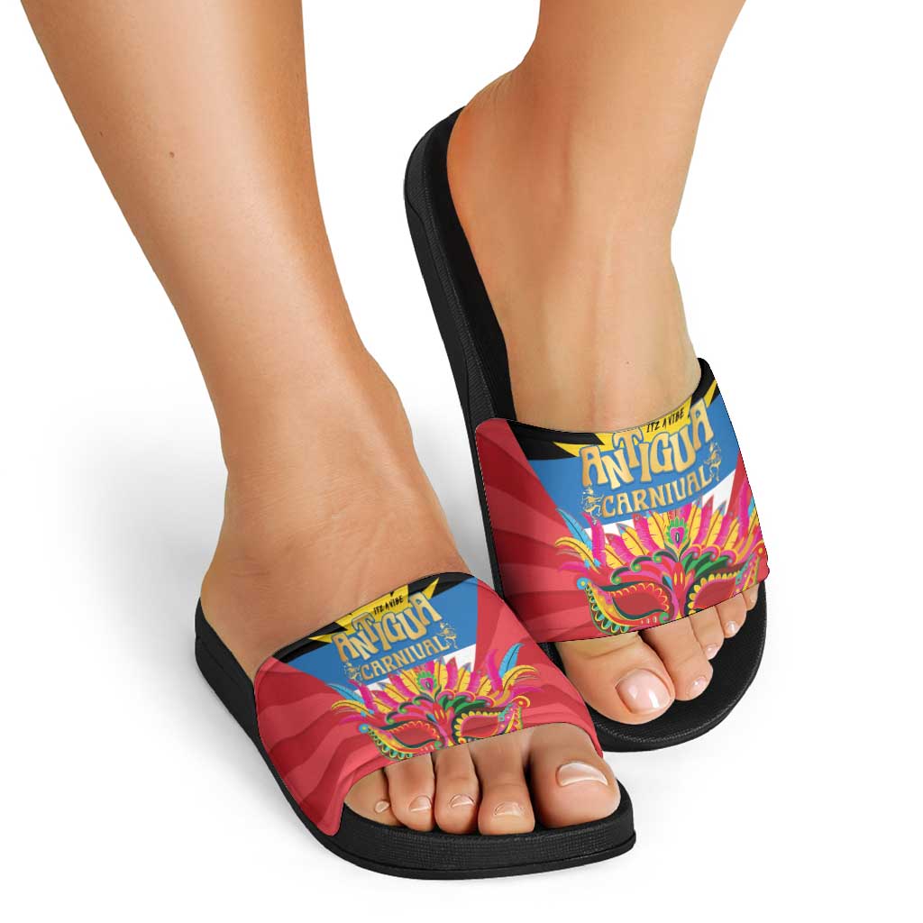 Antigua Carnival Slide Sandals Greatest Summer Festival Of Caribbean - Wonder Print Shop
