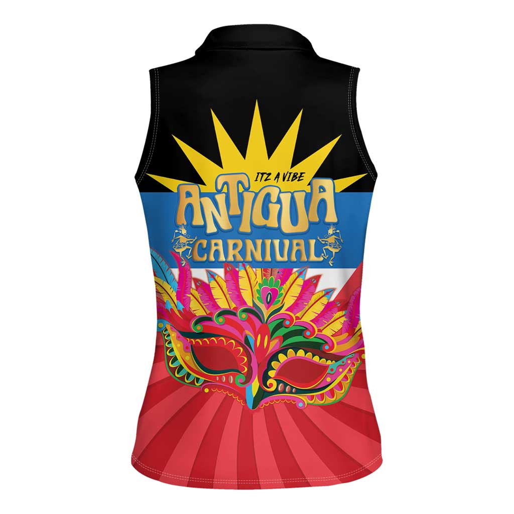 Antigua Carnival Women Sleeveless Polo Shirt Greatest Summer Festival Of Caribbean LT14