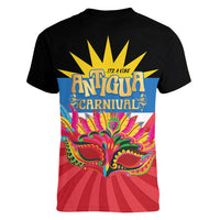 Antigua Carnival Women V-Neck T-Shirt Greatest Summer Festival Of Caribbean LT14