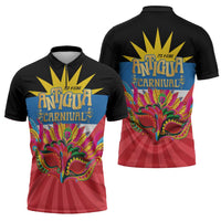 Antigua Carnival Zipper Polo Shirt Greatest Summer Festival Of Caribbean - Wonder Print Shop