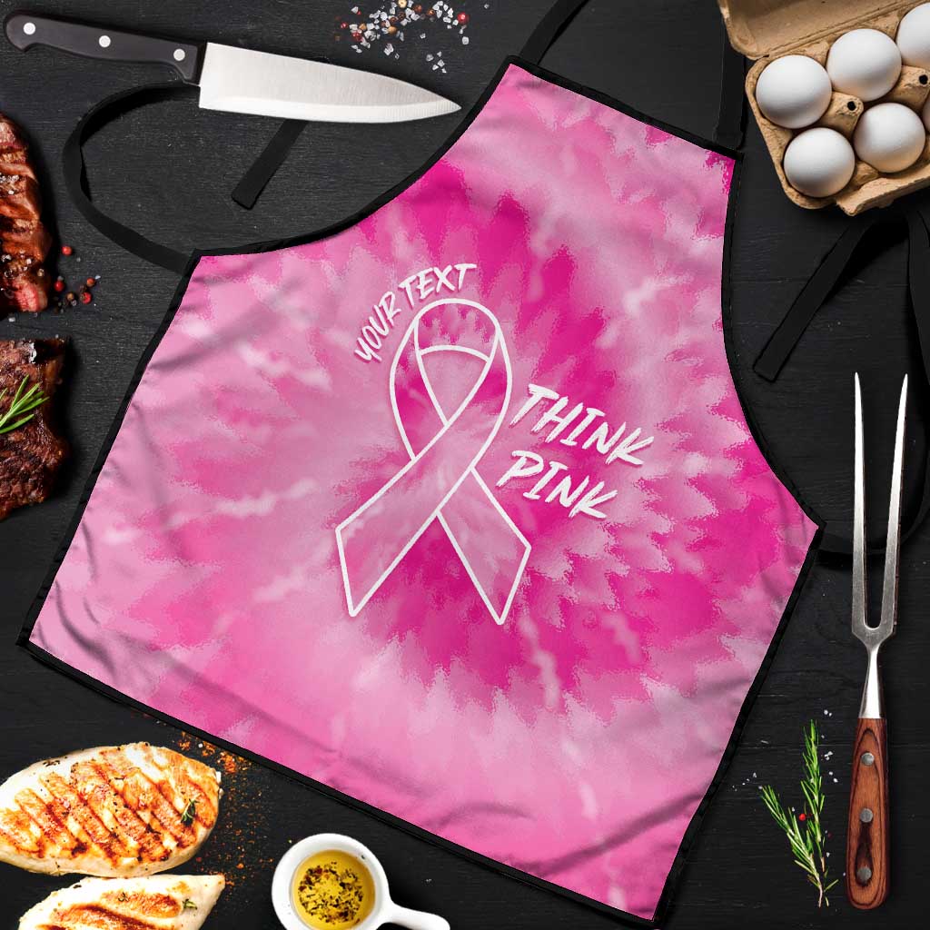 Breast Cancer Awareness Apron Think Pink Tie Dye Ribbon - Wonder Print Shop
