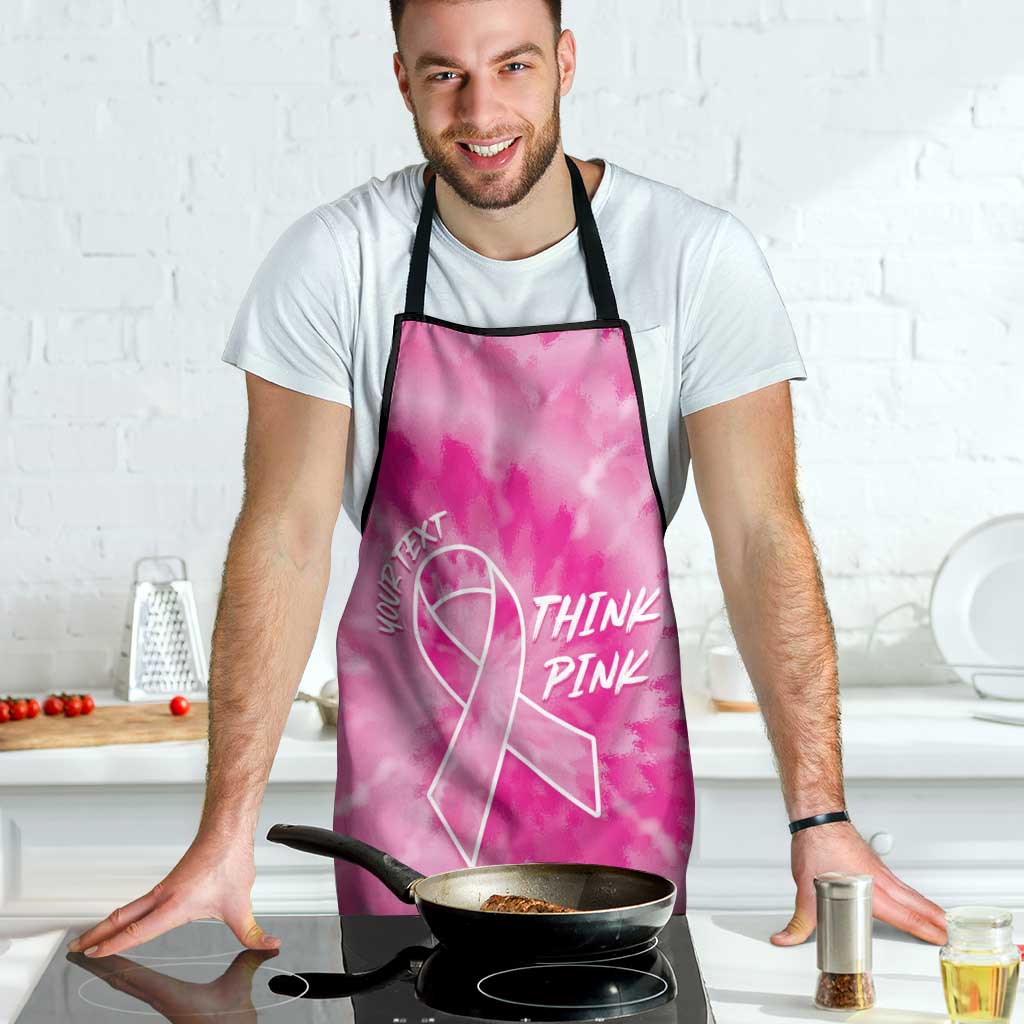 Breast Cancer Awareness Apron Think Pink Tie Dye Ribbon - Wonder Print Shop