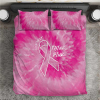 Personalized Breast Cancer Awareness Bedding Set Think Pink Tie Dye Ribbon - Wonder Print Shop