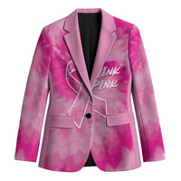 Breast Cancer Awareness Blazer Think Pink Tie Dye Ribbon - Wonder Print Shop