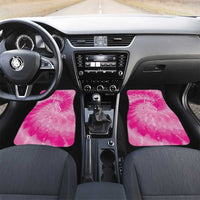 Personalized Breast Cancer Awareness Car Mats Think Pink Tie Dye Ribbon - Wonder Print Shop