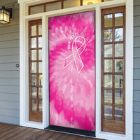 Breast Cancer Awareness Door Cover Think Pink Tie Dye Ribbon - Wonder Print Shop