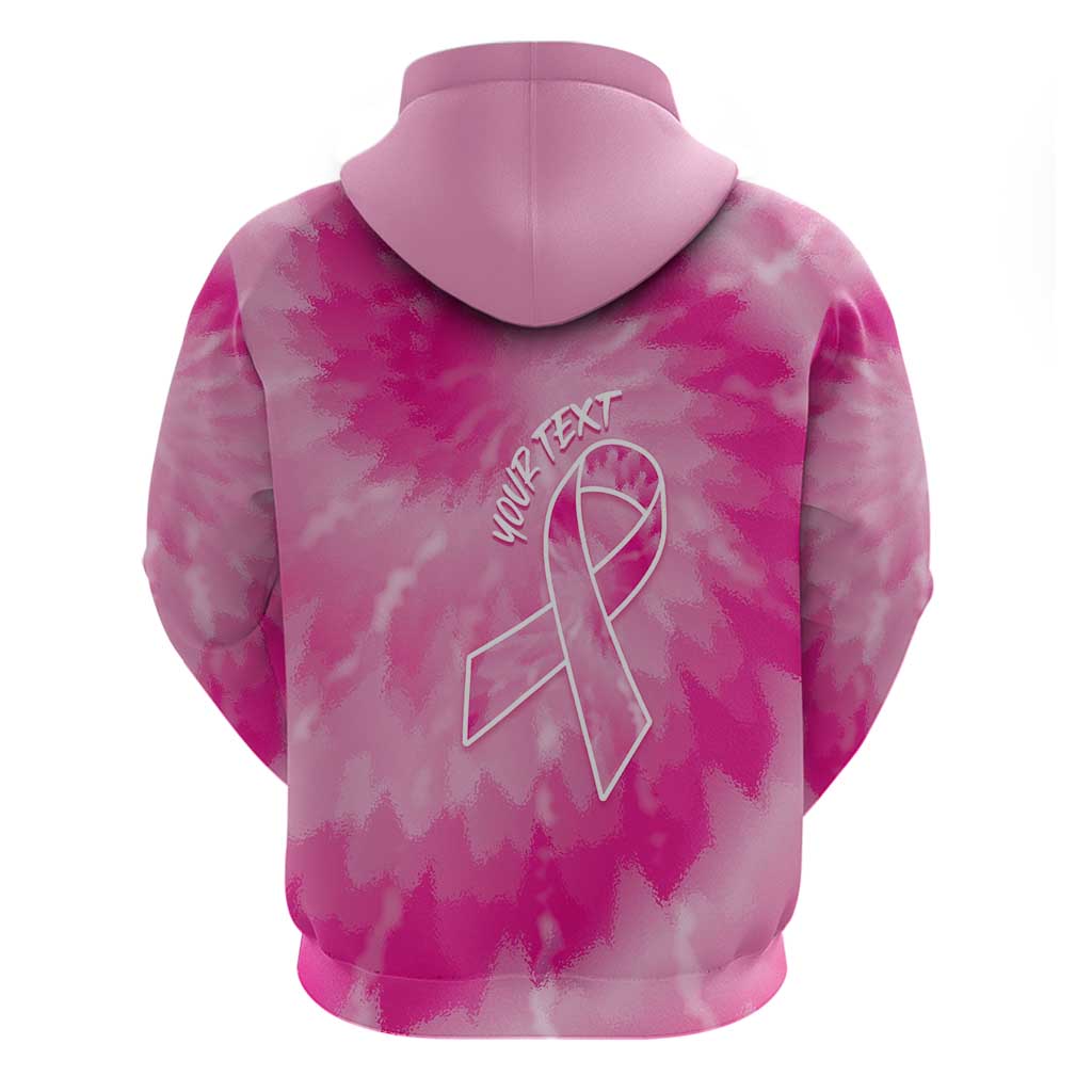 Personalized Breast Cancer Awareness Hoodie Think Pink Tie Dye Ribbon - Wonder Print Shop