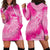 Personalized Breast Cancer Awareness Hoodie Dress Think Pink Tie Dye Ribbon - Wonder Print Shop