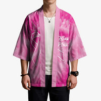 Breast Cancer Awareness Kimono Think Pink Tie Dye Ribbon - Wonder Print Shop
