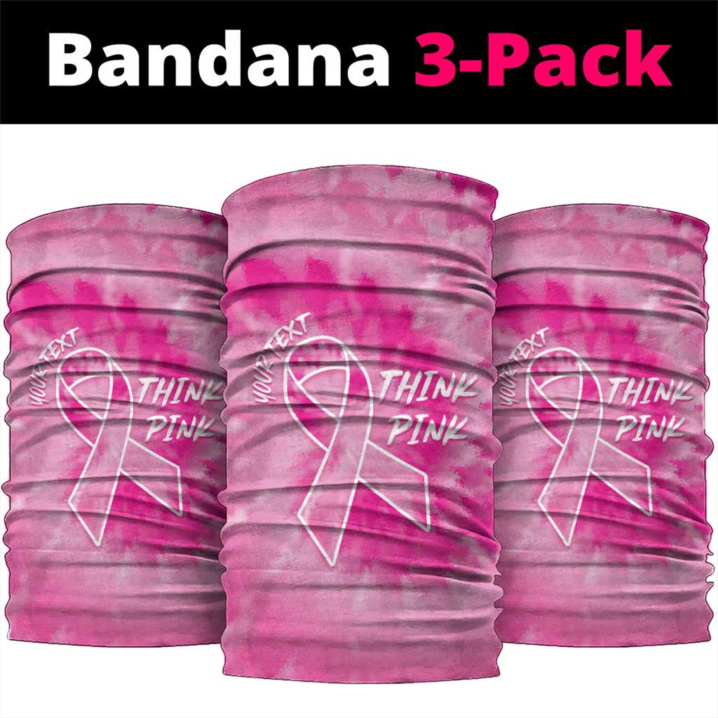 Breast Cancer Awareness Neck Gaiter Think Pink Tie Dye Ribbon - Wonder Print Shop