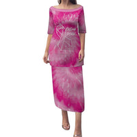 Personalized Breast Cancer Awareness Puletasi Think Pink Tie Dye Ribbon - Wonder Print Shop