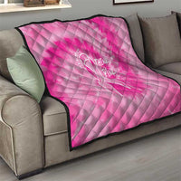 Personalized Breast Cancer Awareness Quilt Think Pink Tie Dye Ribbon - Wonder Print Shop