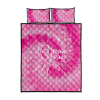Personalized Breast Cancer Awareness Quilt Bed Set Think Pink Tie Dye Ribbon - Wonder Print Shop