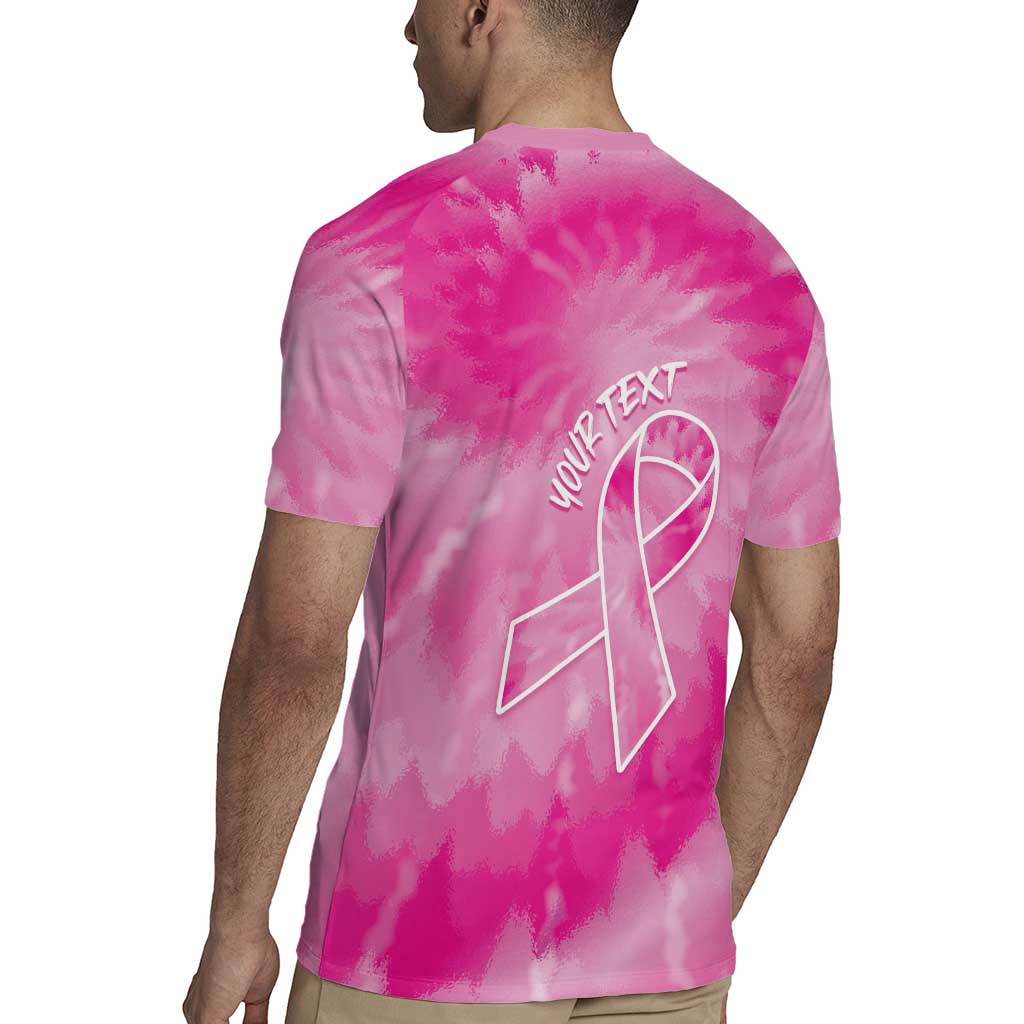 Personalized Breast Cancer Awareness Rugby Jersey Think Pink Tie Dye Ribbon - Wonder Print Shop
