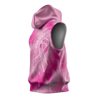 Breast Cancer Awareness Sleeveless Hoodie Think Pink Tie Dye Ribbon - Wonder Print Shop