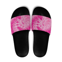 Breast Cancer Awareness Slide Sandals Think Pink Tie Dye Ribbon - Wonder Print Shop