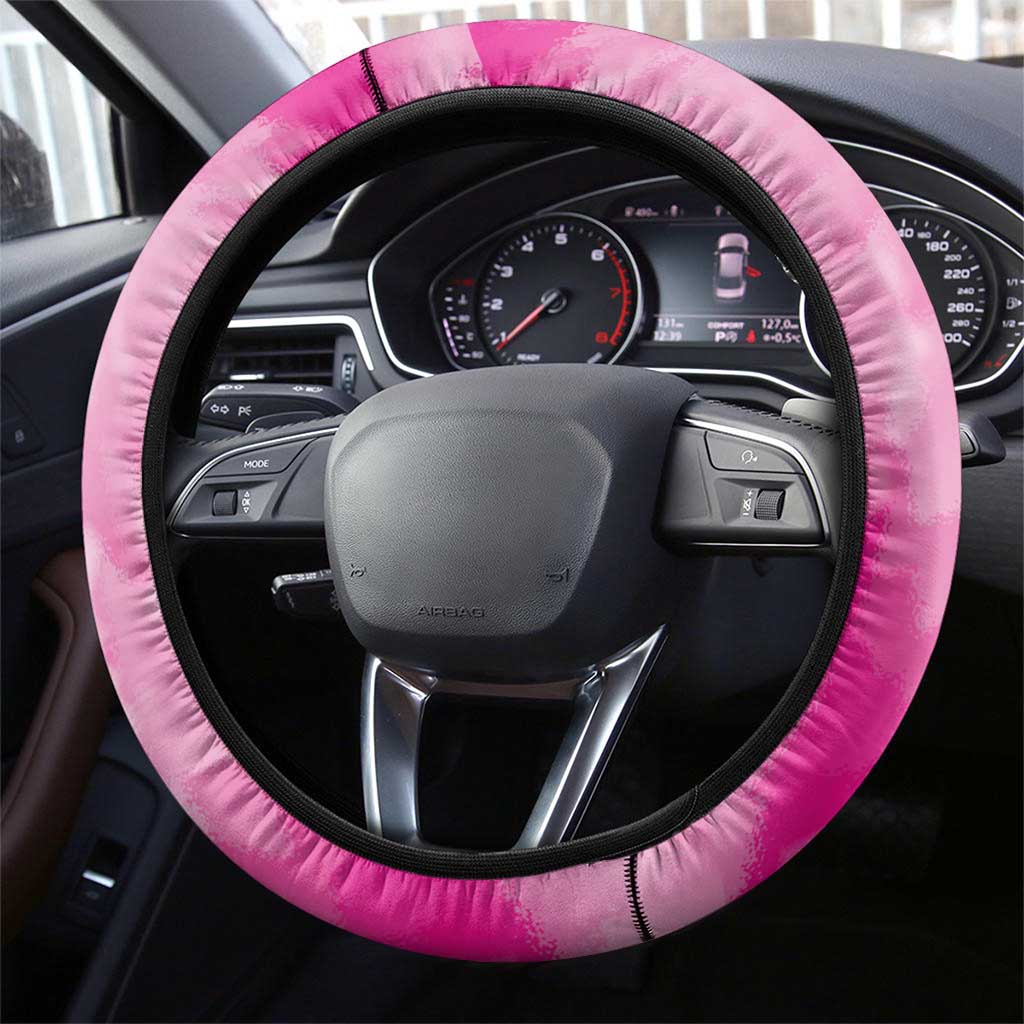 Breast Cancer Awareness Steering Wheel Cover Think Pink Tie Dye Ribbon - Wonder Print Shop