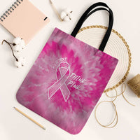 Breast Cancer Awareness Tote Bag Think Pink Tie Dye Ribbon - Wonder Print Shop