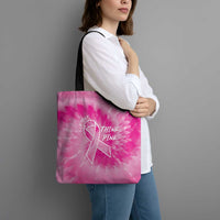 Breast Cancer Awareness Tote Bag Think Pink Tie Dye Ribbon - Wonder Print Shop