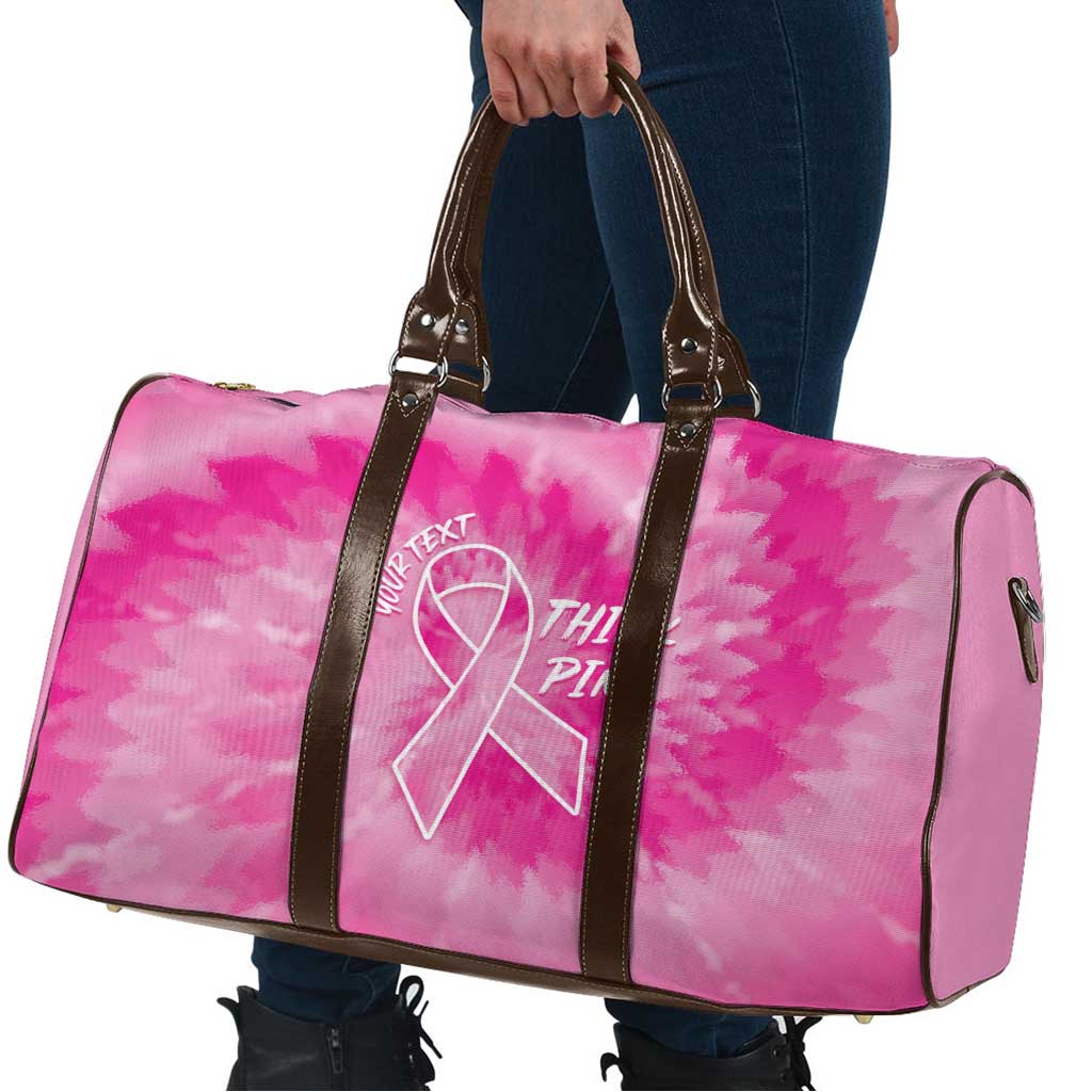 Breast Cancer Awareness Travel Bag Think Pink Tie Dye Ribbon - Wonder Print Shop
