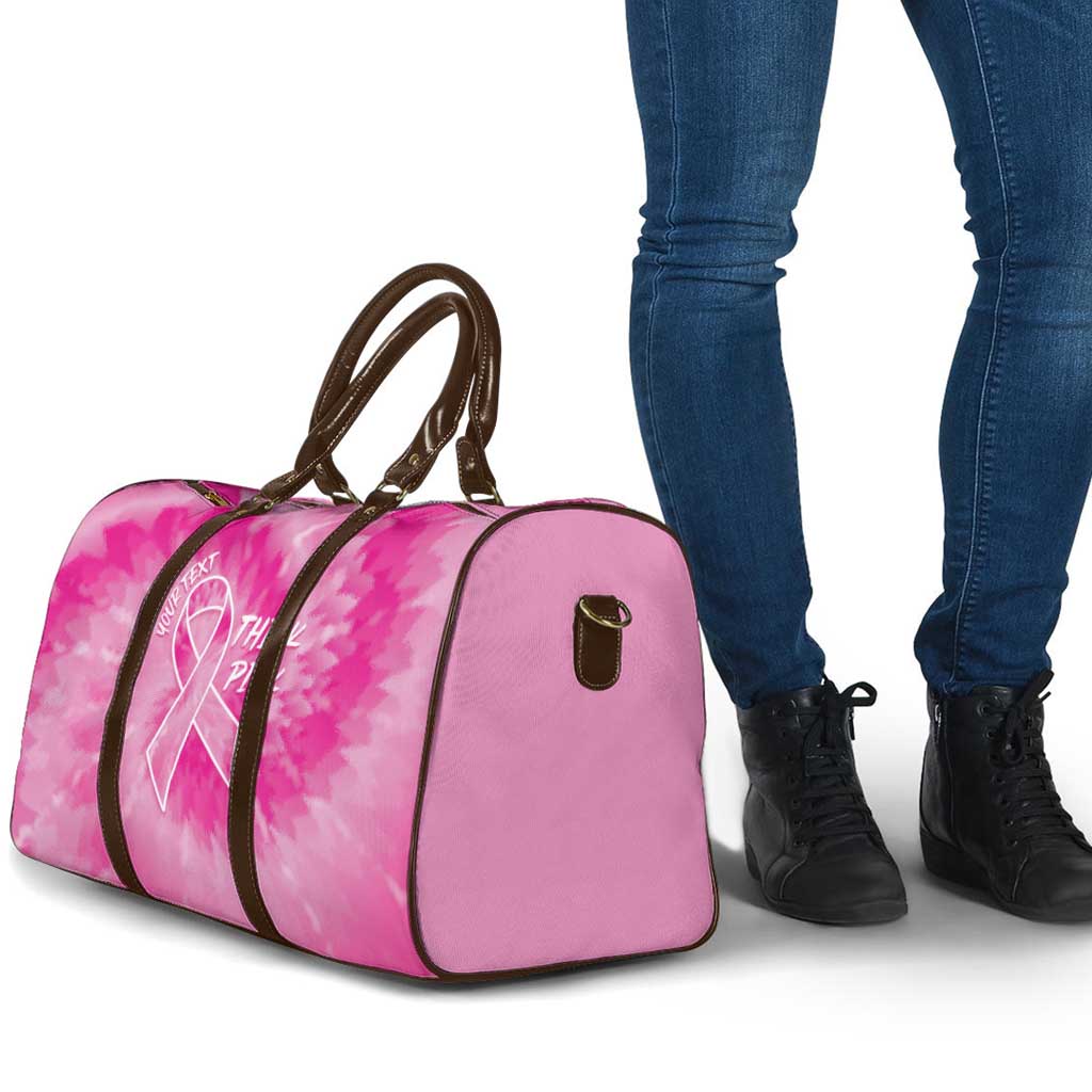 Breast Cancer Awareness Travel Bag Think Pink Tie Dye Ribbon - Wonder Print Shop