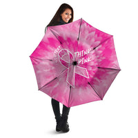 Breast Cancer Awareness Umbrella Think Pink Tie Dye Ribbon - Wonder Print Shop